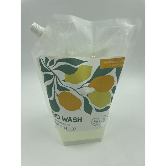 ASQUITH & SOMERSET ENGLAND " LEMON ZEST " Hand Wash Refill Pouch HUGE 2L 67 oz - Picture 1 of 7